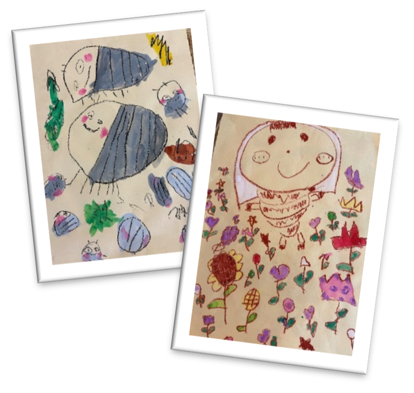 子どもが描いた絵の写真